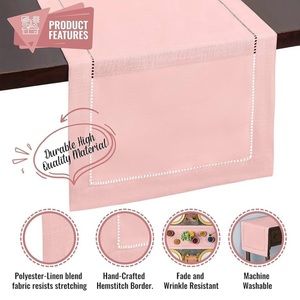 Pink Table Runner 14”x108” new
